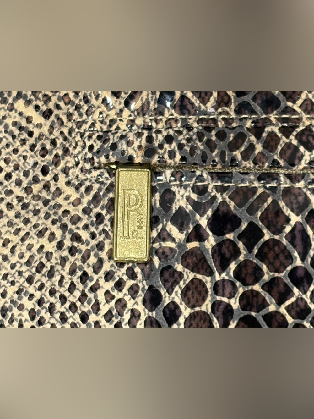 Bags by Pinky snakeskin print clutch bag - Picture 3 of 7